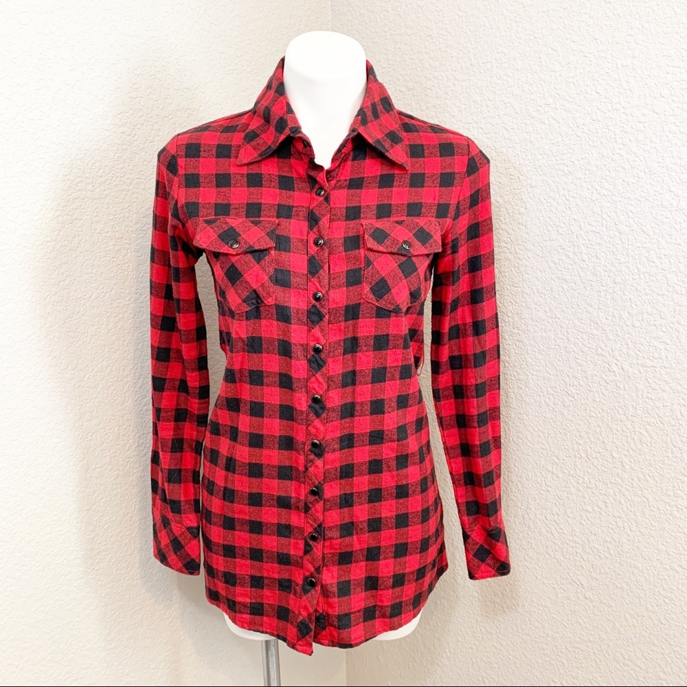 3/$25 Twentyone Red Flannel Plaid Button Down